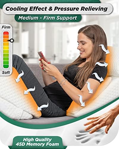 Lunix 6pcs Orthopedic Bed Wedge Pillow Set for Pain Relief