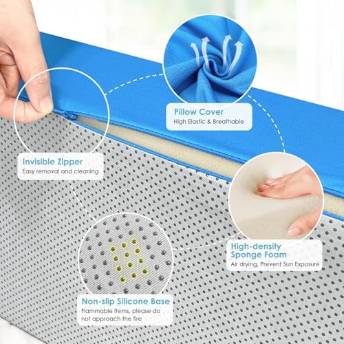 NEPPT Bed Wedge Pillow for Post Surgery Pressure Relief Blue 1