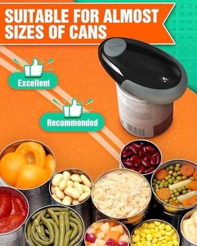 One-touch Electric Can Opener - Safe and Easy to Use