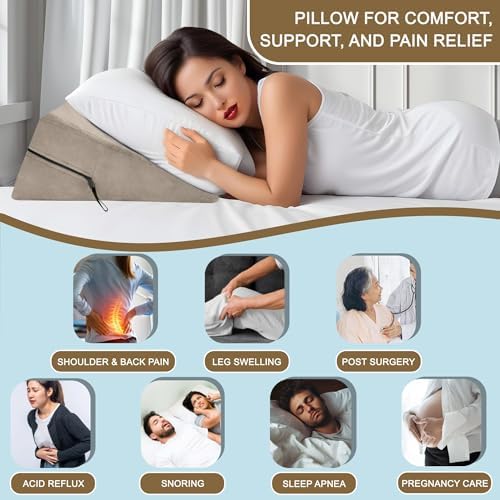 Sokoro Bed Wedge Pillow for Sleep Apnea and Pregnancy Support