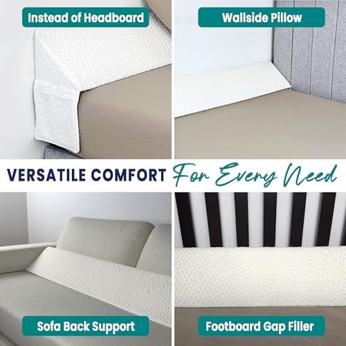 Triangle Bed Wedge Pillow - Gap Filler for Headboard and Mattress