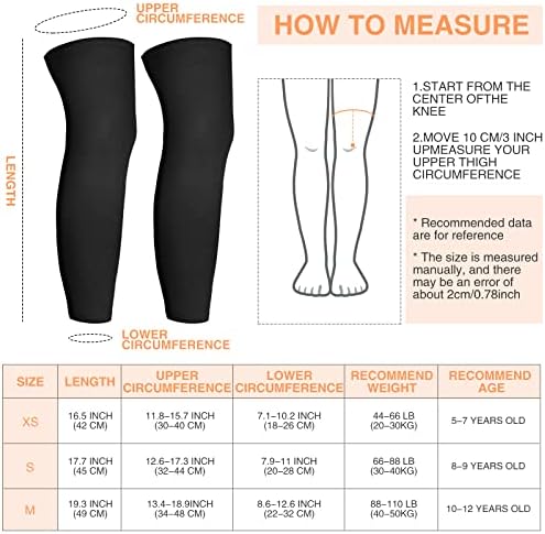 Geyoga Kids Compression Leg Sleeves 4 Pairs