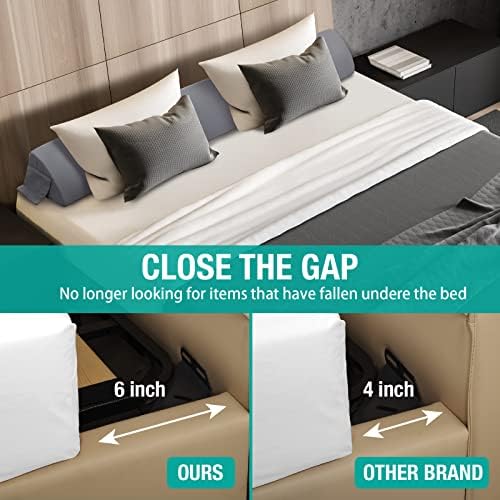 Vekkia Headboard Pillow with Phone Pocket 39 x 10 x 6