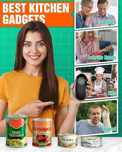One-touch Electric Can Opener - Safe and Easy to Use