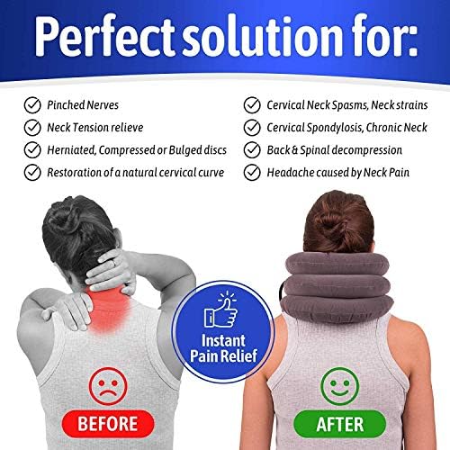 S Cervical Neck Traction Device - Adjustable Inflatable