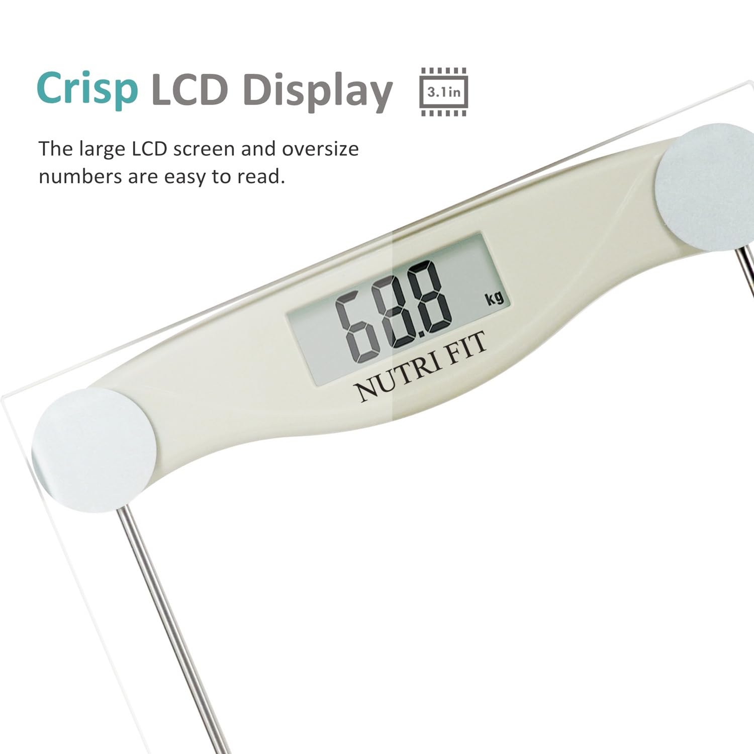 NUTRI FIT Digital Bathroom Scale for Weight Loss