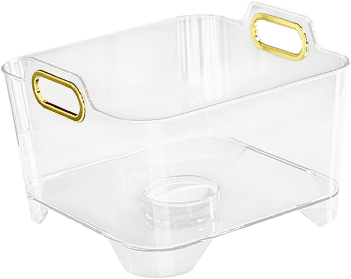 MagiDeal Clear Vegetable Washing Basket with Drain and Anti-Slip Design