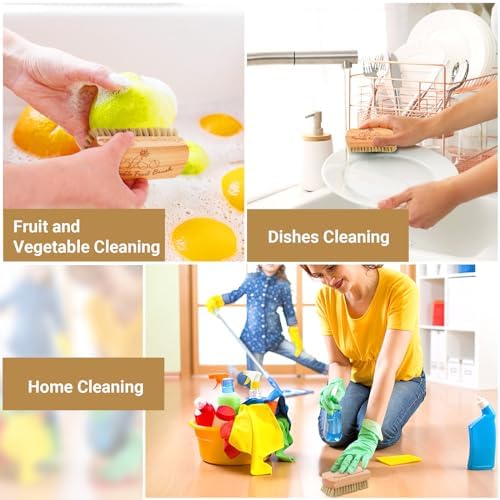 SEPGLITTER Veggie Wash Brush Set for Fruits and Vegetables