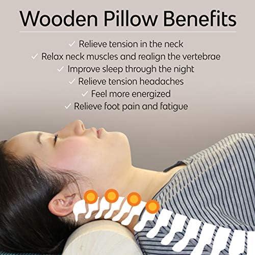 HSP Wooden Neck Pillow for Pain Relief and Massage