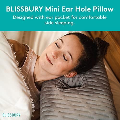 BLISSBURY Mini Donut Ear Pillow for Side Sleepers Travel