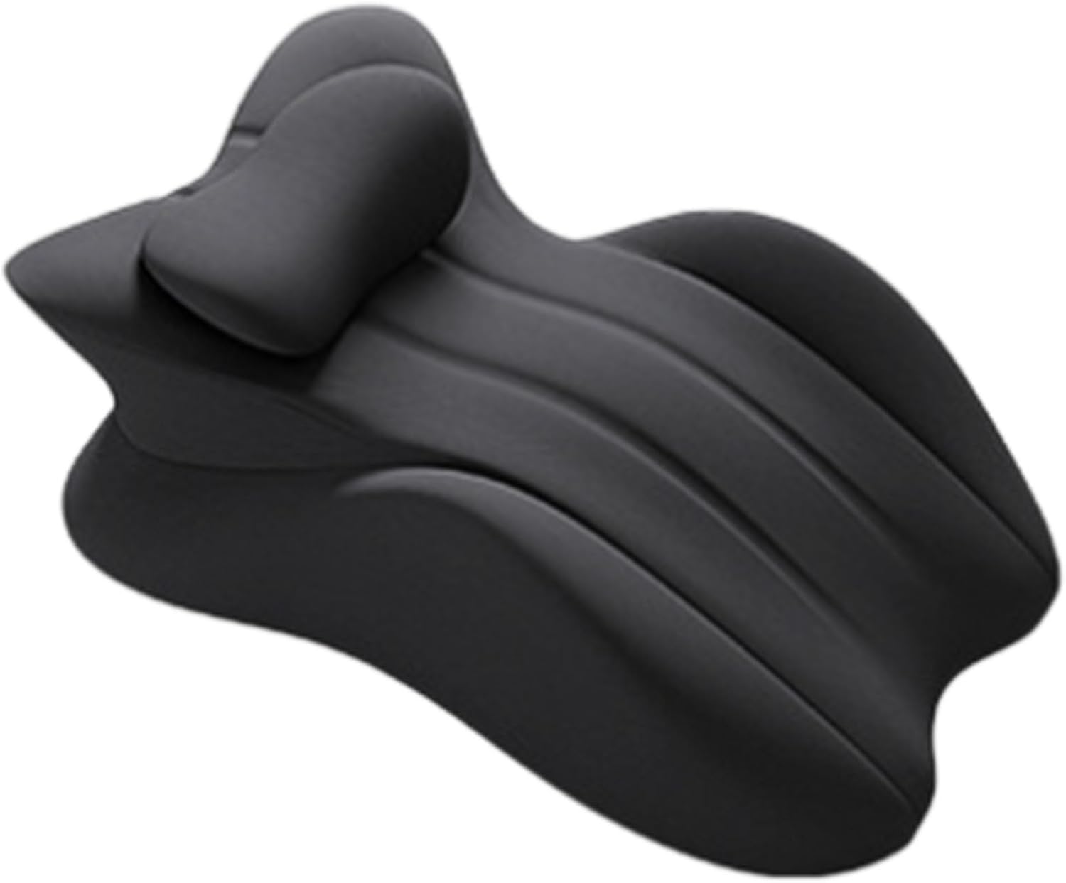Discreet Couples Wedge Pillow - Memory Foam Support Black