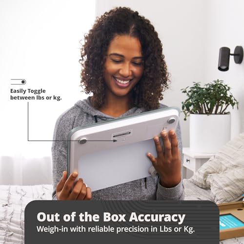 Greater Goods Digital AccuCheck Bathroom Scale 400 lbs Pearl Gray