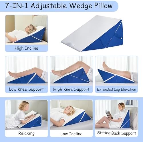 Jakoola 7-in-1 Adjustable Bed Wedge Pillow 1