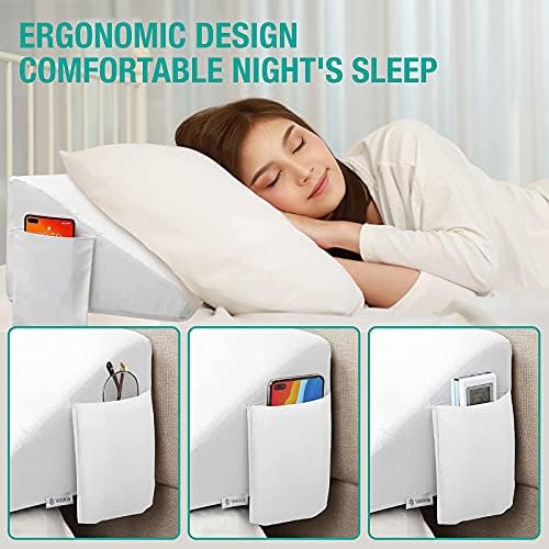 Vekkia Bed Wedge Pillow Gap Filler - 6 Inch White