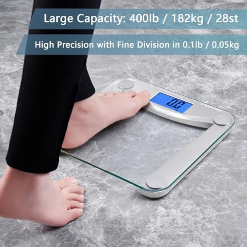 Vitafit Digital Weight Scale with Blue LCD 400lb Easy to Use