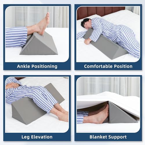 Fanwer 34 Bed Wedge Pillow for Side Sleepers