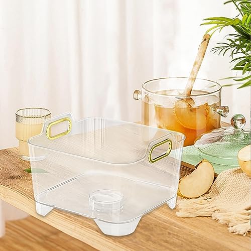MagiDeal Clear Vegetable Washing Basket with Drain and Anti-Slip Design