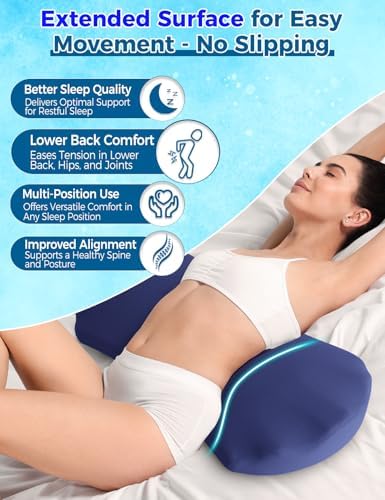 Fledano Cooling Lumbar Support Pillow for Back Pain Relief