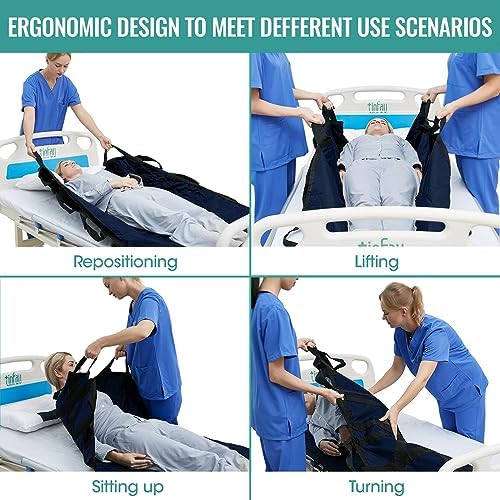 TINFAU 70 x 40 Waterproof Bed Positioning Pad with Handles
