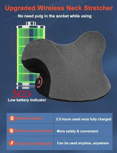 Wireless Heated Neck Stretcher with Graphene and Magnetic Therapy