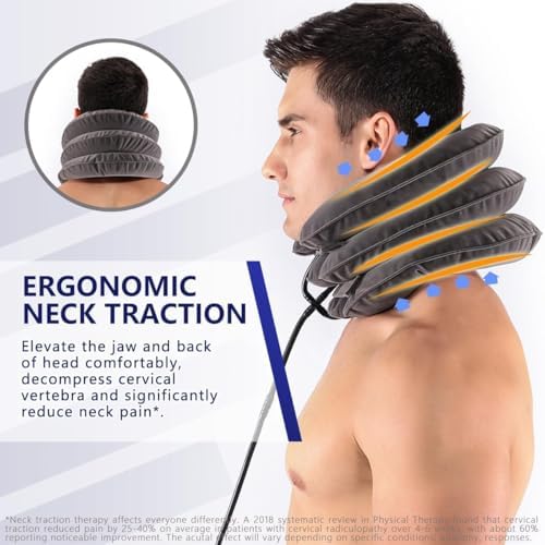 S Cervical Neck Traction Device - Inflatable Adjustable Relief Support
