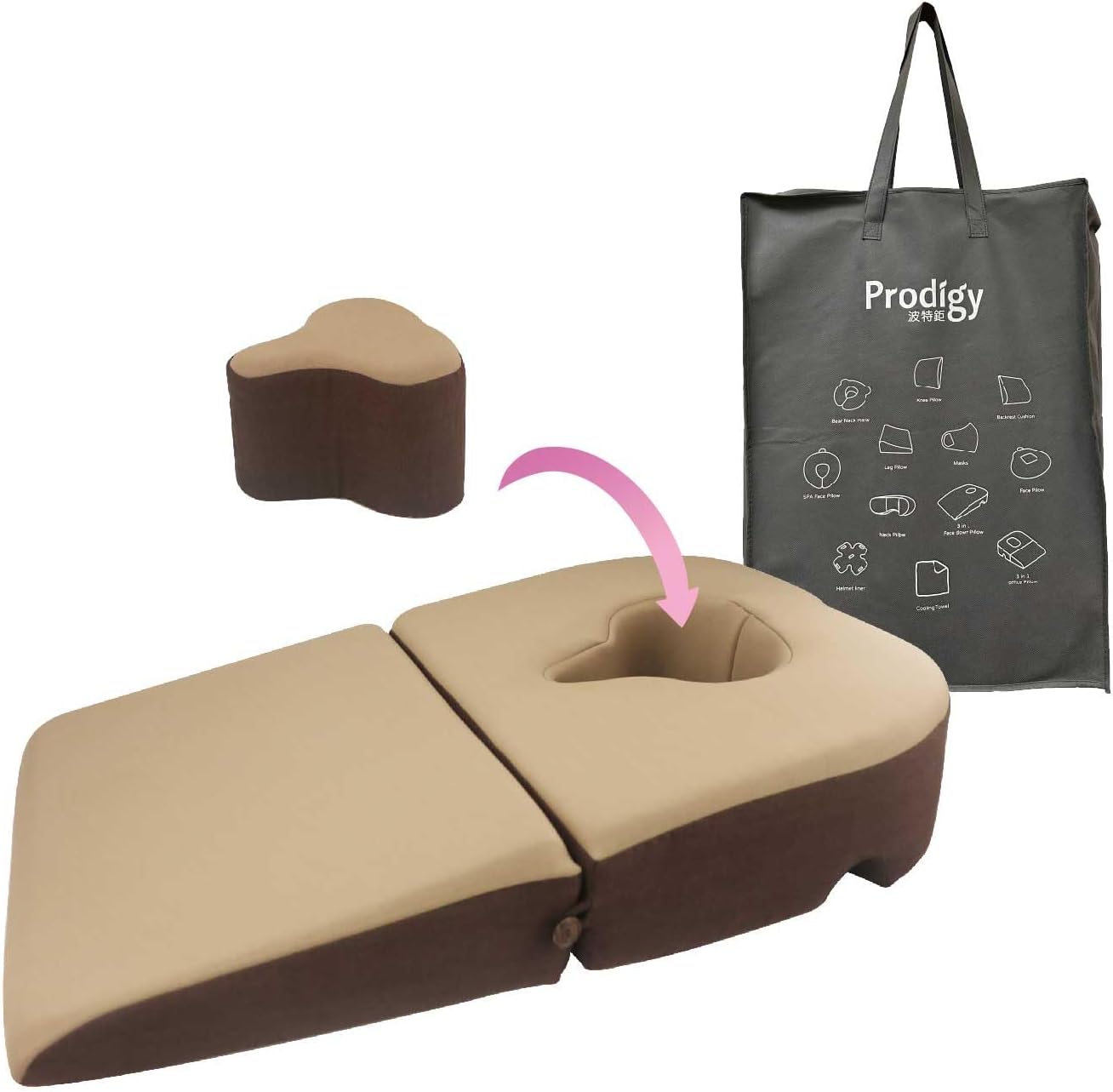 Prodigy TW 4-in-1 Prone Pillow for Eye Surgery Recovery