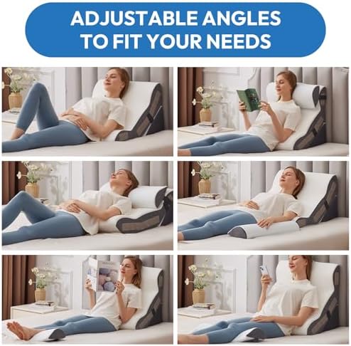 3PCS Wedge Pillow Set for Post Surgery and GERD Relief