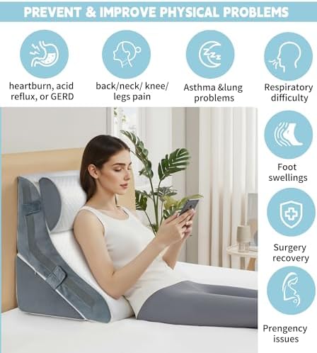 3PCS Adjustable Wedge Pillow Set for Sleep Relief