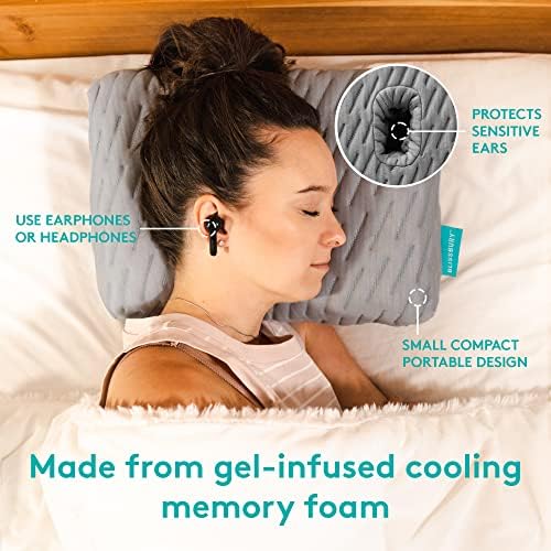 BLISSBURY Mini Donut Ear Pillow for Side Sleepers Travel