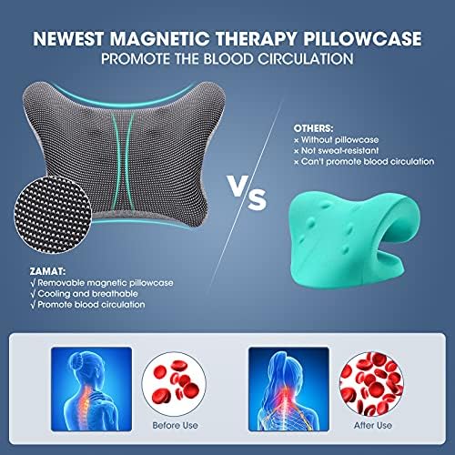 ZAMAT Neck and Shoulder Relaxer with Magnetic Therapy Pillowcase 1