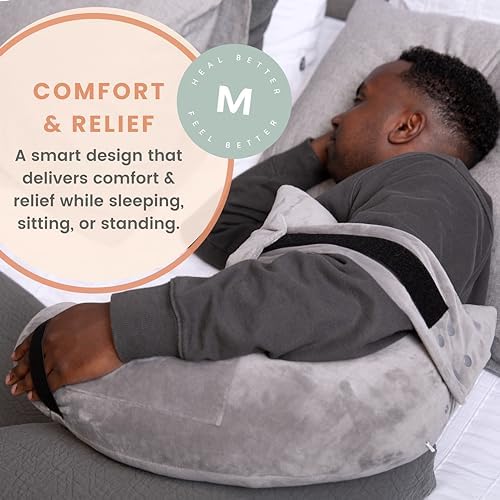 MOYOAMA Contoured Shoulder Surgery Pillow with Pocket and Adjustable Straps