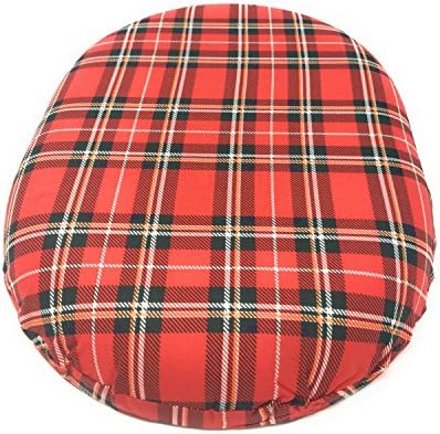 Foam Ring Cushion with Removable Plaid Cover 18 Inches