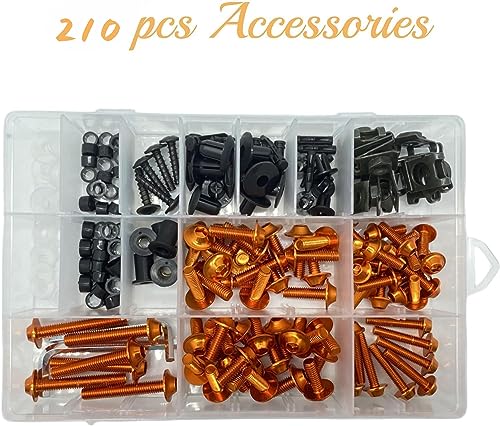 210PCS Universal Fairing Bolt Kit for Motorcycles