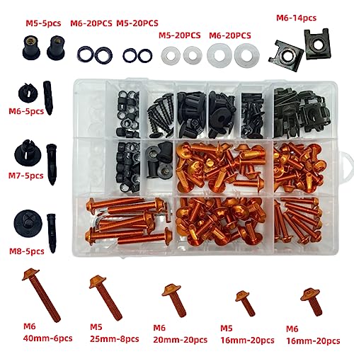 210PCS Universal Fairing Bolt Kit for Motorcycles