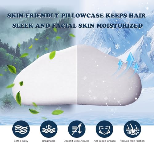 MIMCAT Cloud Contour Memory Foam Pillow with Cooling Cover