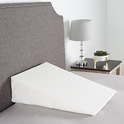 Lavish Home Wedge Pillow - Ivory Memory Foam with Bamboo Cover