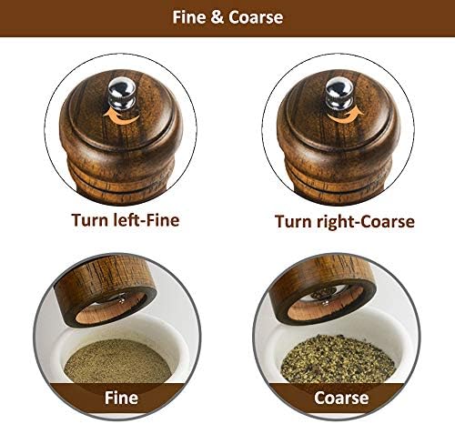 Ouktor Wooden Salt and Pepper Mill Set