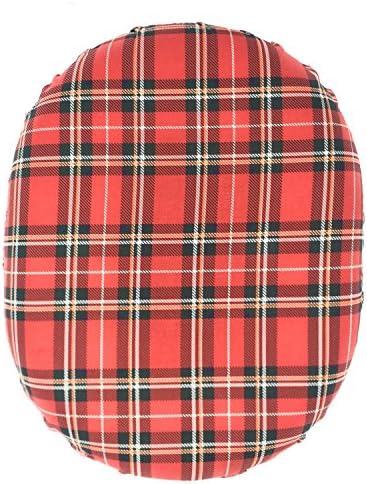 Foam Ring Cushion with Removable Plaid Cover 18 Inches