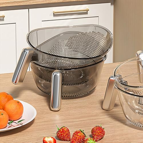 Meideli Rice Washer Strainer Bowl with Handle