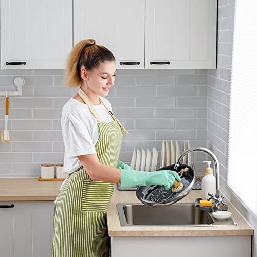 SUBEKYU Bamboo Dish Scrub Brush for Kitchen Sink