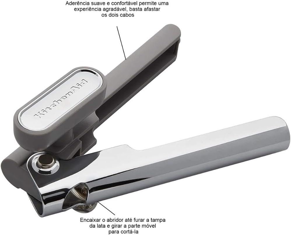 KitchenAid No Mess Multi Function Can Opener Gray
