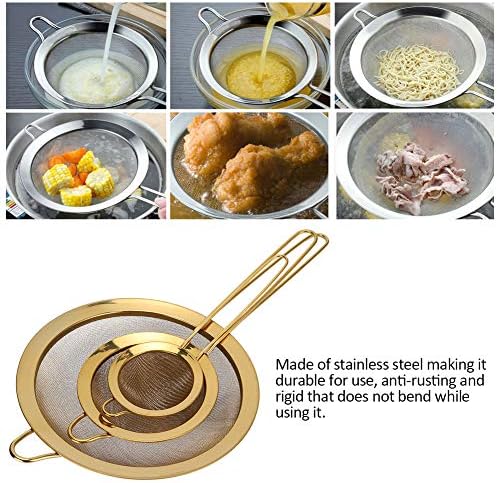JOROBURO Fine Mesh Strainer Set with Long Handle
