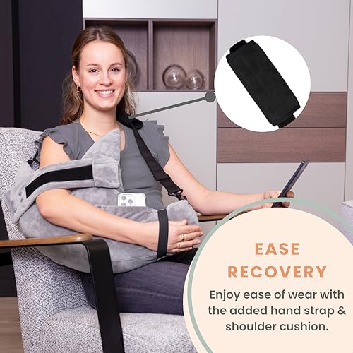 MOYOAMA Contoured Shoulder Surgery Pillow with Pocket and Adjustable Straps