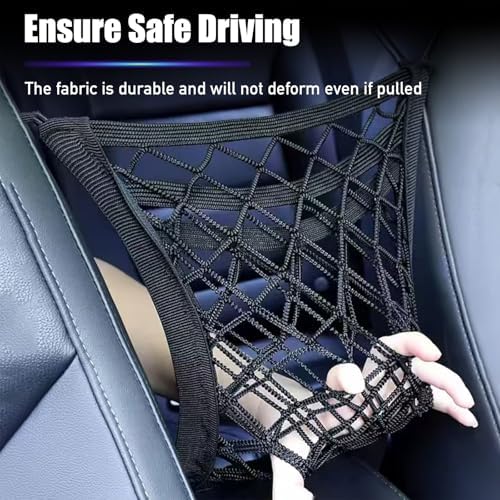 NARATI 3-Layer Car Mesh Organizer Storage Pocket