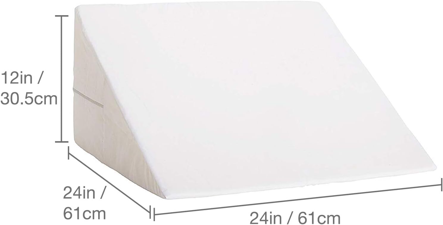 DMI Bed Wedge Pillow with Elevate Support and Machine Washable Cover