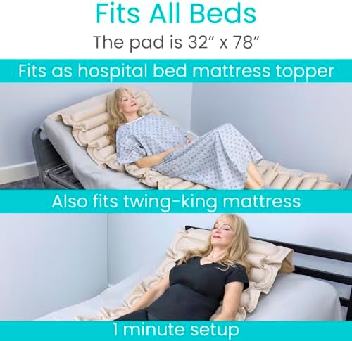 Vive Alternating Air Pressure Mattress Pad Replacement - 300 lbs