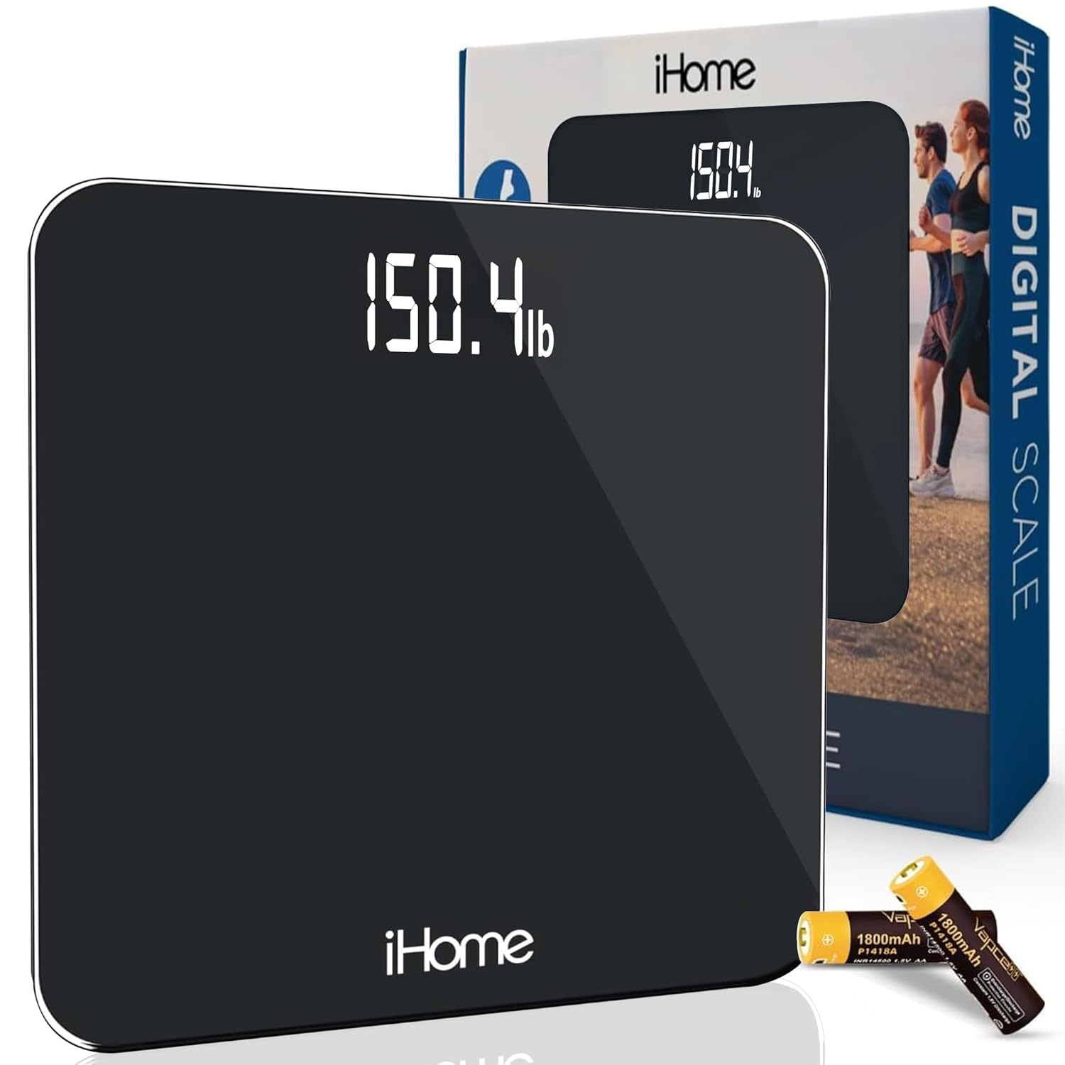 iHome Digital Scale for Body Weight Black