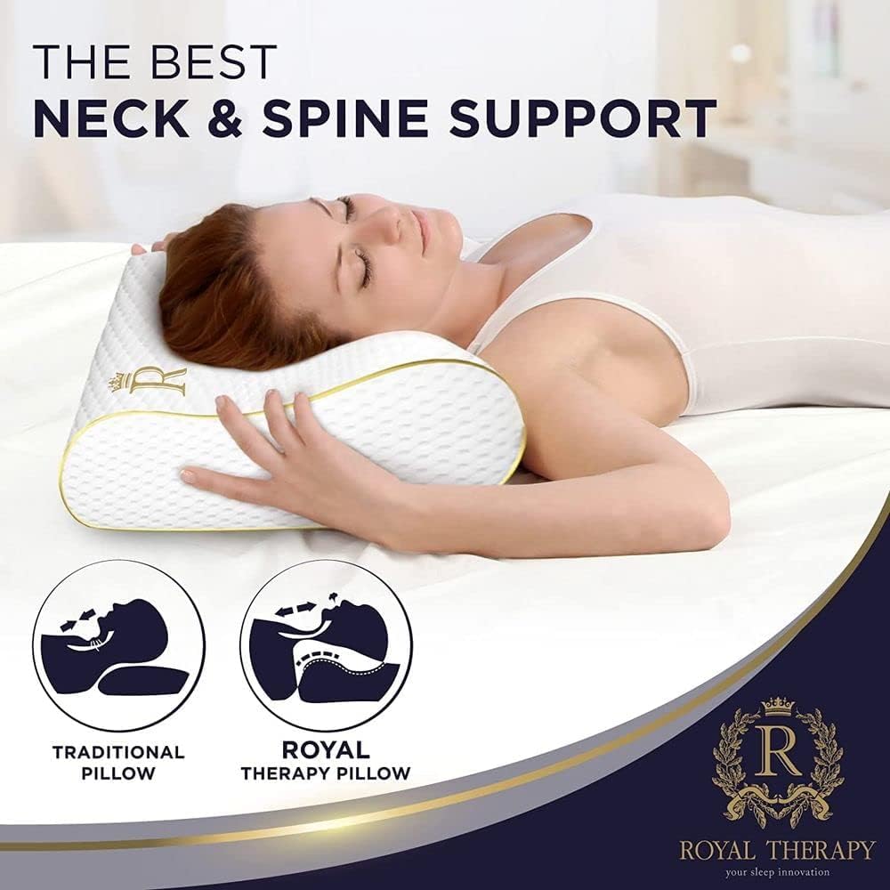 Royal Therapy Memory Foam Pillow for Neck and Shoulder Pain Relief