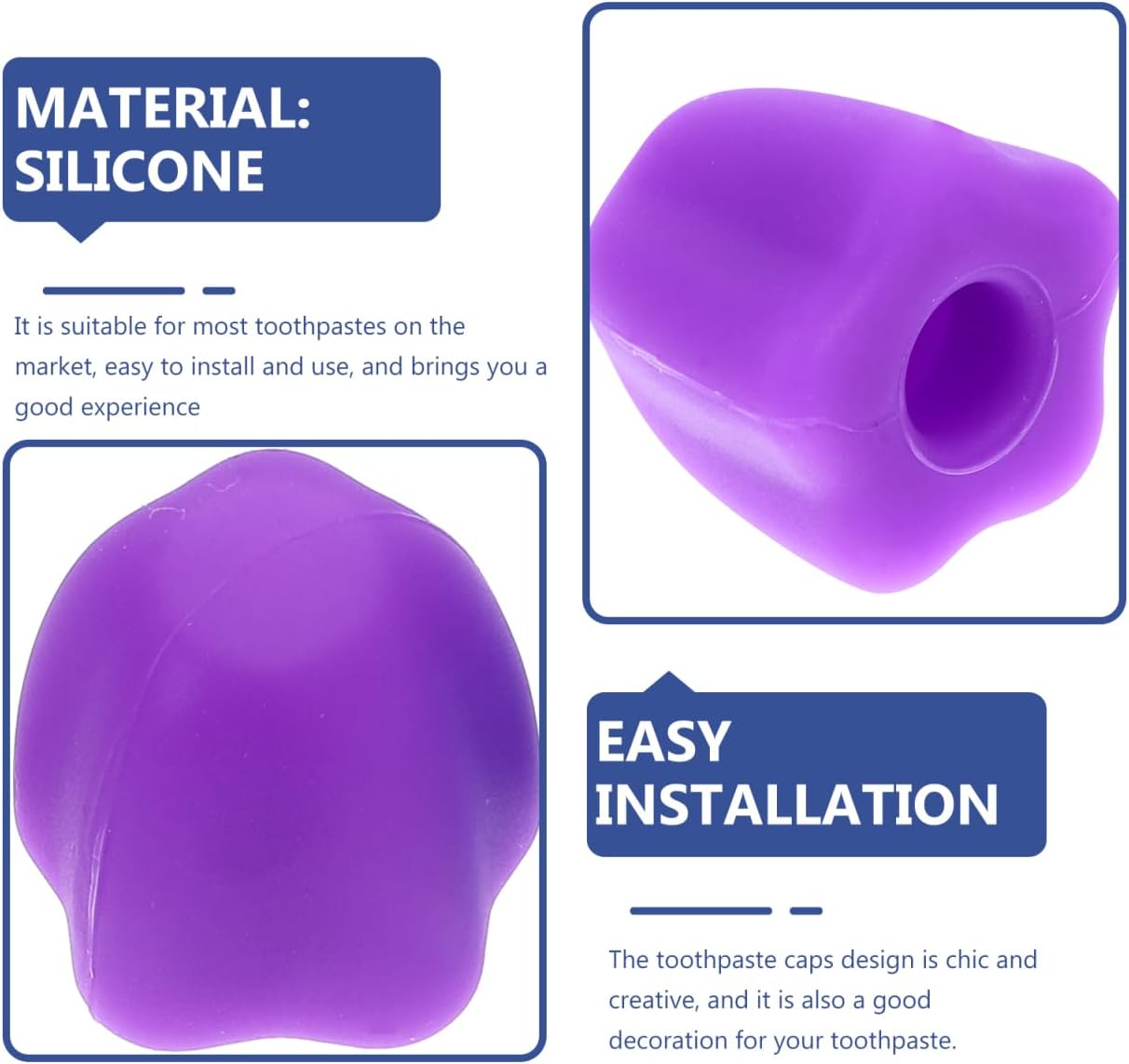 OATIPHO 4Pcs Toothpaste Squeezers with Color Caps
