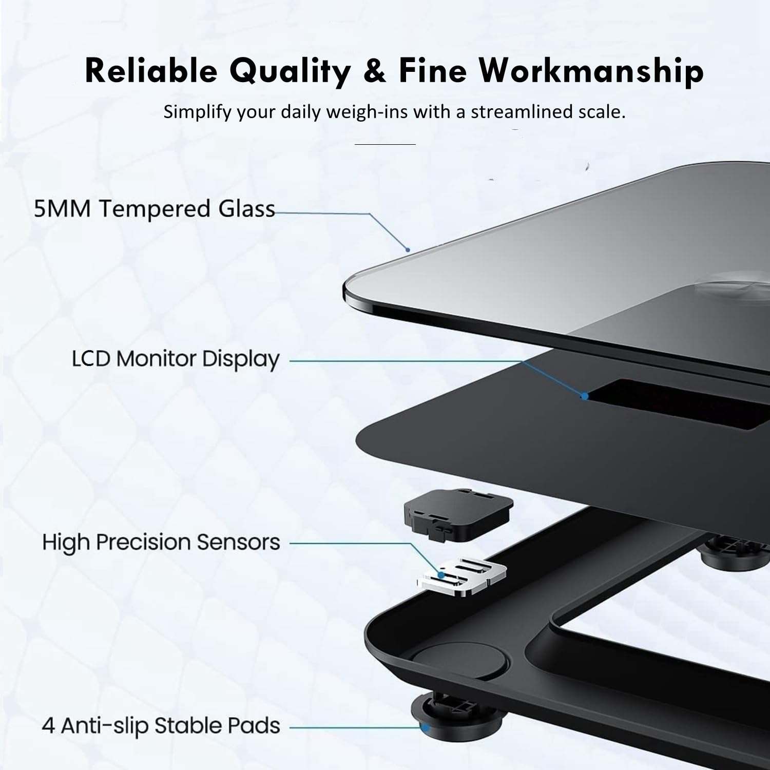 NUTRI FIT Digital Bathroom Scale for Accurate Weight Tracking